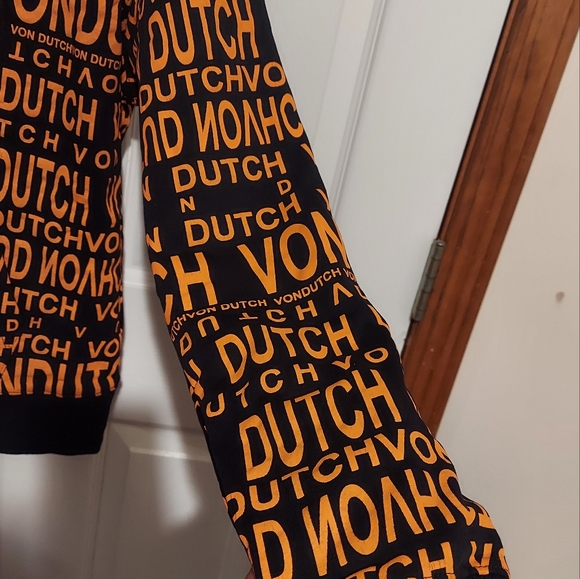 Orange and Black Von Dutch Hooded Sweatshirt size S Brand New with tag. - Picture 3 of 10